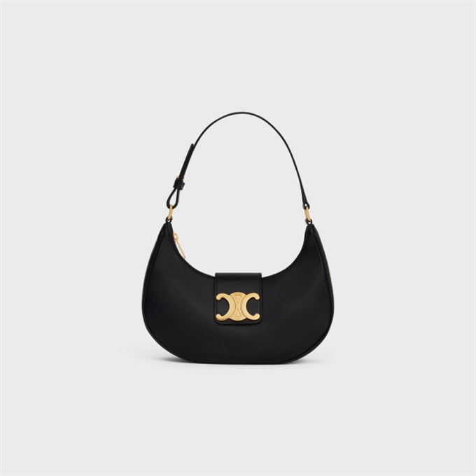 celine calfskin triomphe hobo shoulder bag